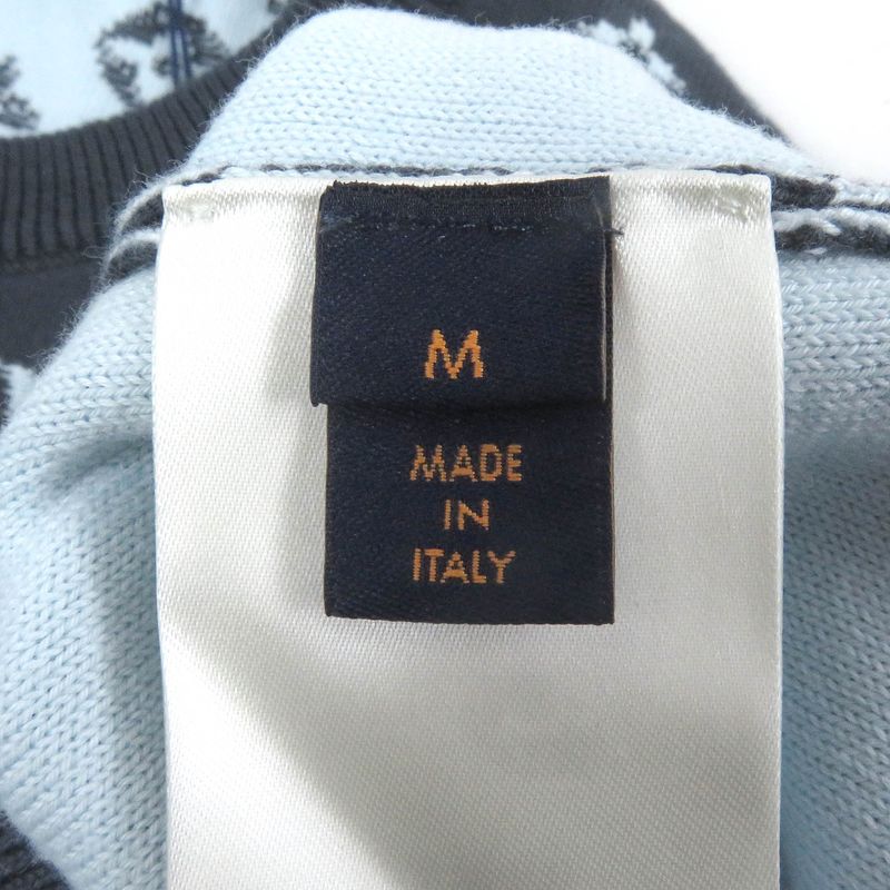 Louis Vuitton 2024 1afapp Monogram Gradient Crewneck Sweater Knit Blue-grey