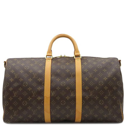 Louis Vuitton Boston Bag Keepall Bandoliere 50 Monogram Canvas Monogram Gold