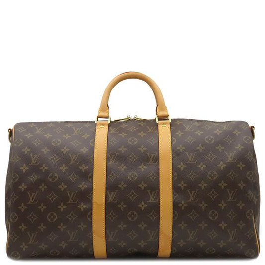 Louis Vuitton Boston Bag Keepall Bandoliere 50 Monogram Canvas Monogram Gold