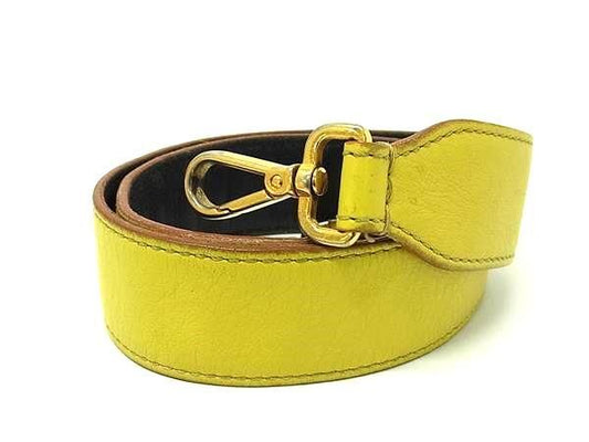 Fendi Strap You Leather Shoulder Strap For Bag Shoulder Women Yellow Ay5175
