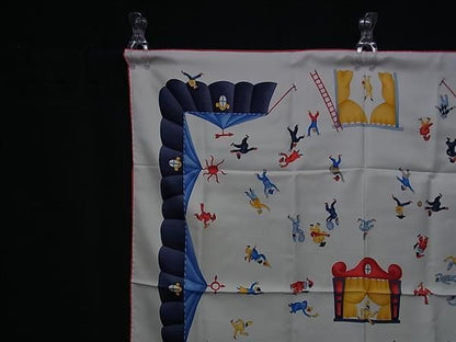 Bvlgari 100% Silk All-over Scarf Stole Shawl Women Beige And Multicolor Fr1744