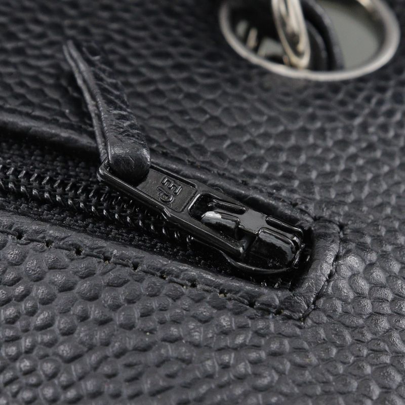 Chanel Deca Matelasse 30 Chain Shoulder Double Flap A58600 Caviar Skin Black