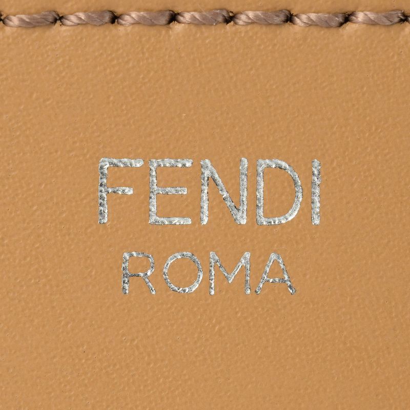 Fendi Shoulder Bag FF Logo Tobacco