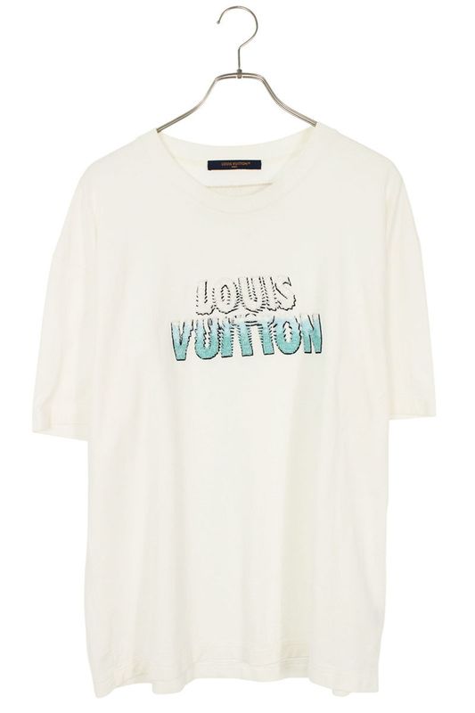 Louis Vuitton 23AW Rm232m NPG Hpy35w Embroidered Beaded Cotton T-shirt Men's XL