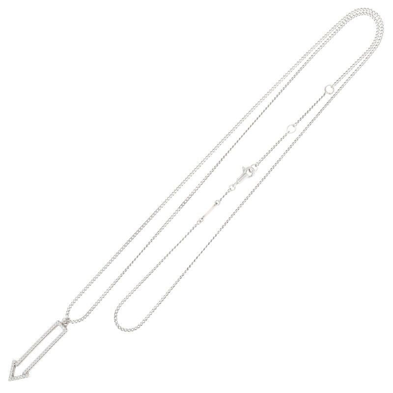 Celine 460sj6bcz.01xs Arrow Rhodium Finish Crystal Necklace Men's