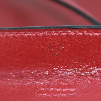 Hermes Onymetou Rouge Ashe Box Calf Red Brown Shoulder Bag
