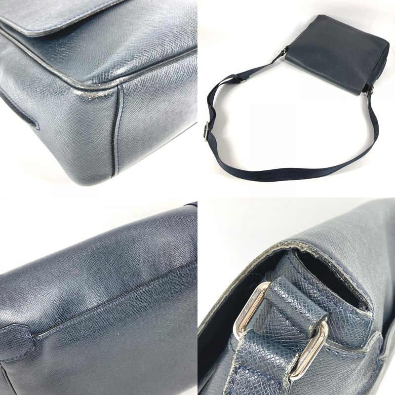 Louis Vuitton Shoulder Bag Romain MM Romain MM M32624 Taiga Leather Boreal Navy