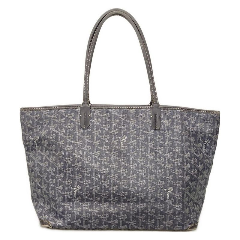 Goyard Handbag Artois PM Dark Gray With Initials Leather