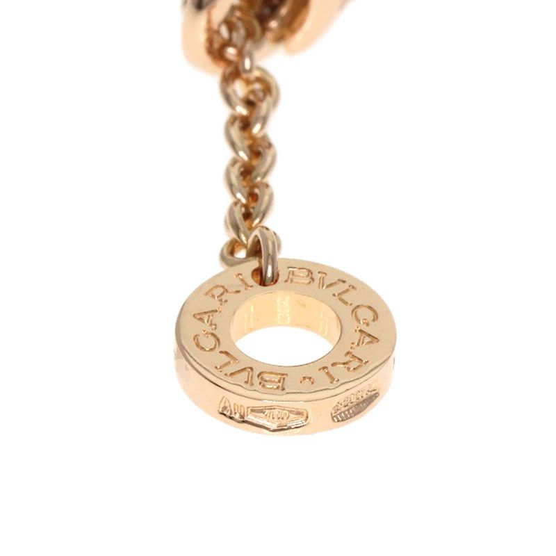 Bvlgari Bulgari Pave Diamond Onyx Necklace 18K Pink Gold Ladies