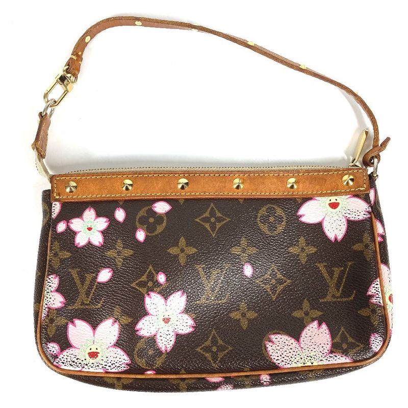 Louis Vuitton Handbag Pochette Accessoire M92006 Monogram Cherry Blossom Canvas