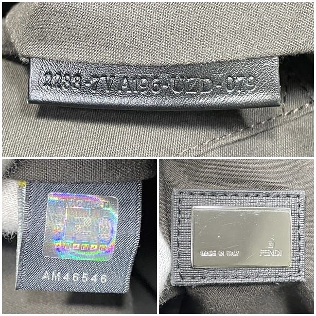 Fendi Tote Bag Black Zucchino 2288 7va196 UZD