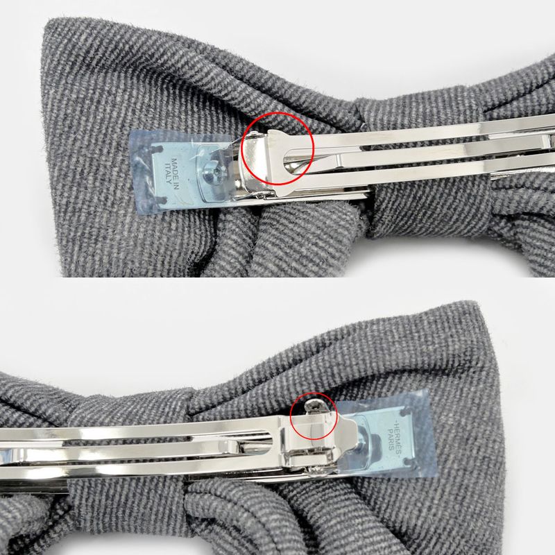 Hermes Valletta Karma Twill Noir Black Gray Silver Hardware Hair