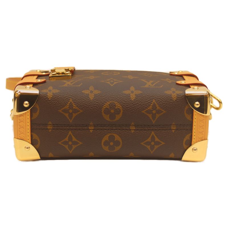 Very Little Used Louis Vuitton M46815 Monogram Side Trunk PM Shoulder Bag Brown