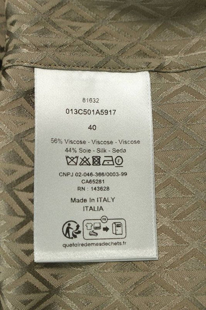 Dior 23AW 013c501a5917 CD Diamond Silk Blend Long Sleeve Shirt Men's 40