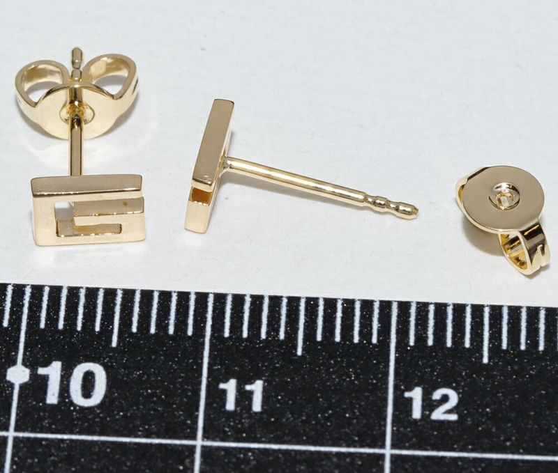 Gucci Earrings 18K Yellow Gold G Logo Studded Earrings