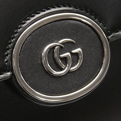 Gucci Petite GG Leather 2WAY Handbag 739721 Crossbody Black