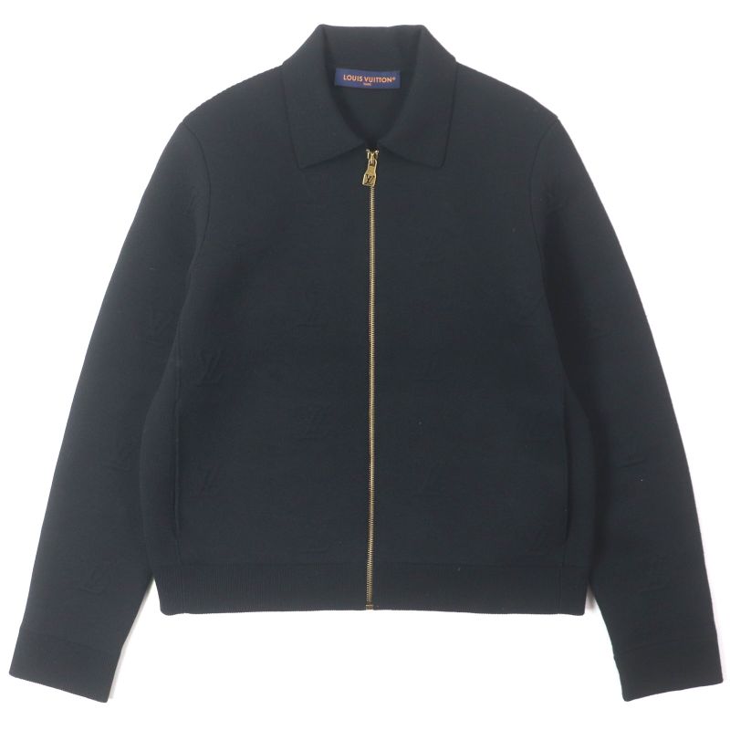 Louis Vuitton 25SS 1afyej Embossed Technical Wool Zip-up Jacket Blouson Black