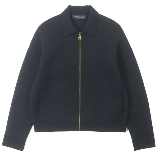 Louis Vuitton 25SS 1afyej Embossed Technical Wool Zip-up Jacket Blouson Black