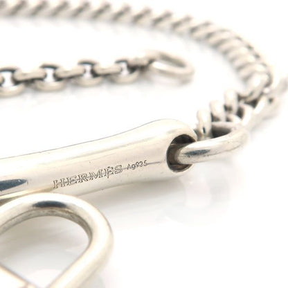 Hermes Cadena SV Necklace Ag925 Vintage Hermes Silver Box Padlock Bar