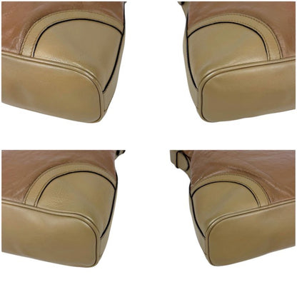 Gucci One Shoulder Bag Horsebit Pattern Brown All Leather Hobo Soho Shoulder