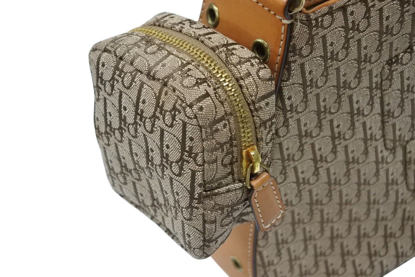 Dior Bag Street Chic Trotter Line Beige Brown Gold — view 5