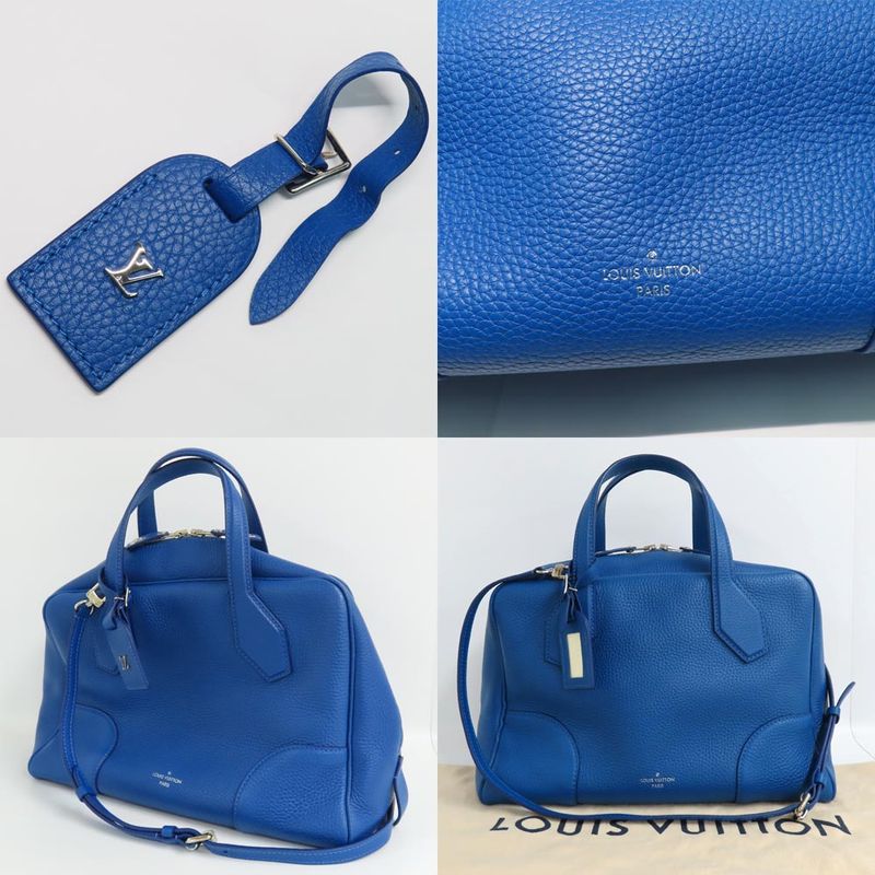 Louis Vuitton Dora Soft MM M50472 Shoulder Bag 2WAY Blue Silver-hardwar
