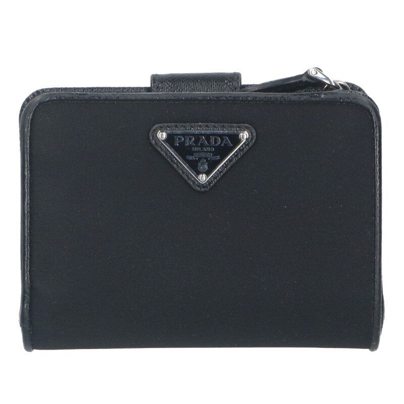 Prada 1ml018 Saffiano Leather Logo Plate Wallet For Men