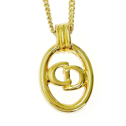 Christian Dior GP CD Logo Oval Necklace Women's 331715 Necklace