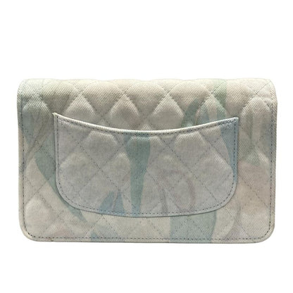 Chanel Wallet Matelasse Ap0250 Light Blue×white×multi