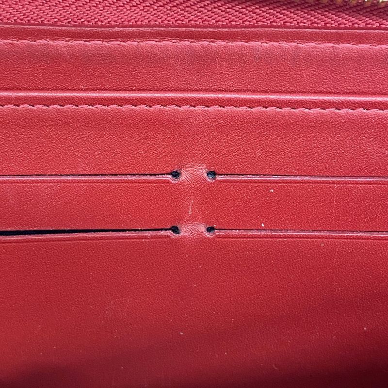 Louis Vuitton Vernis Zippy Wallet M91732 Rouge Grenadine Ladies