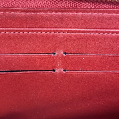 Louis Vuitton Vernis Zippy Wallet M91732 Rouge Grenadine Ladies