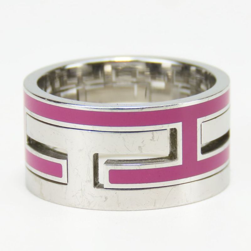 Hermes RING - RING MOVE ASH 51 Silver 925 Approx 7.2g Silver Pink Accessory