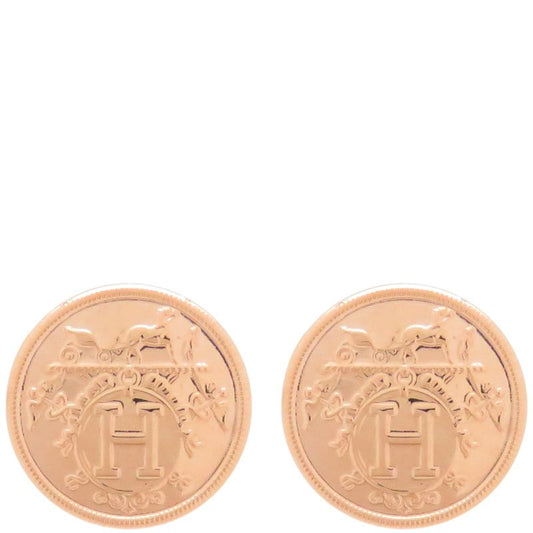 Hermes Earrings Exlibris TPM 18k Pink Gold Pink Gold Au750 Rose Gold