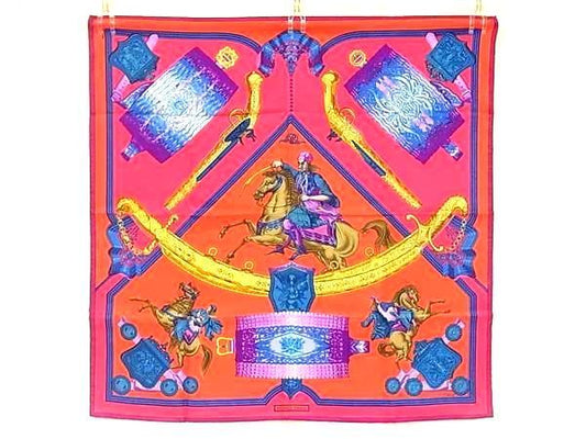 Hermes Hommage A L&#039;amitie Franco Hellenique Carré 90 Silk 100% Large