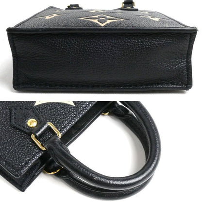 Louis Vuitton Petite Sac Pla 2way Shoulder Bag Monogram Empreinte Black Beige
