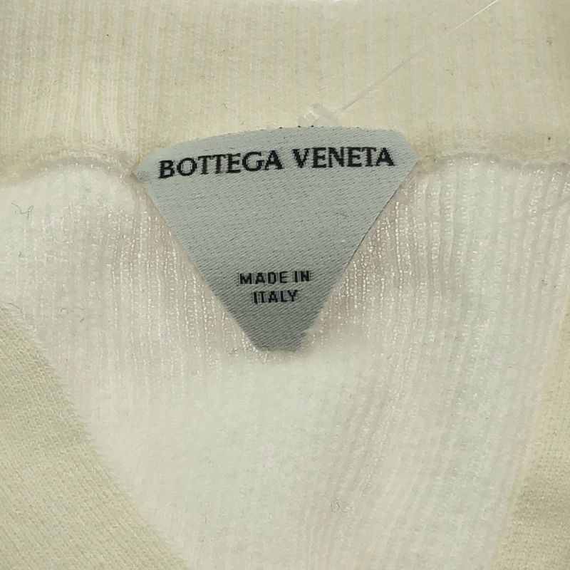 Bottega Veneta Henry Neck Cotton Sheer Knit Top 743424 V2r70 White M