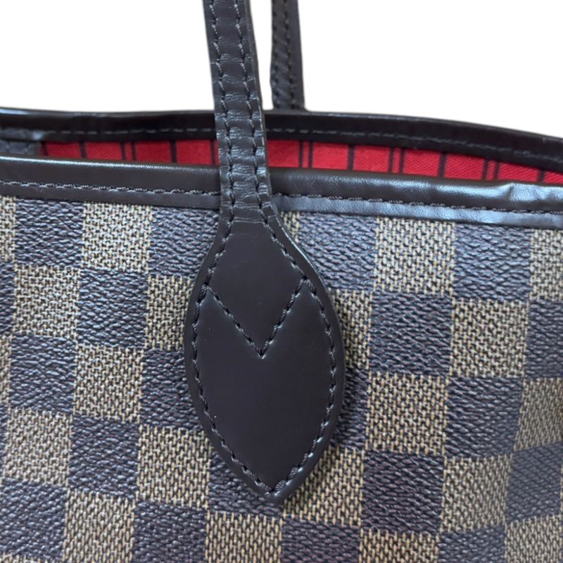 Louis Vuitton Neverfull MM Damier Tote Bag Damier Canvas N51105 Brown Women