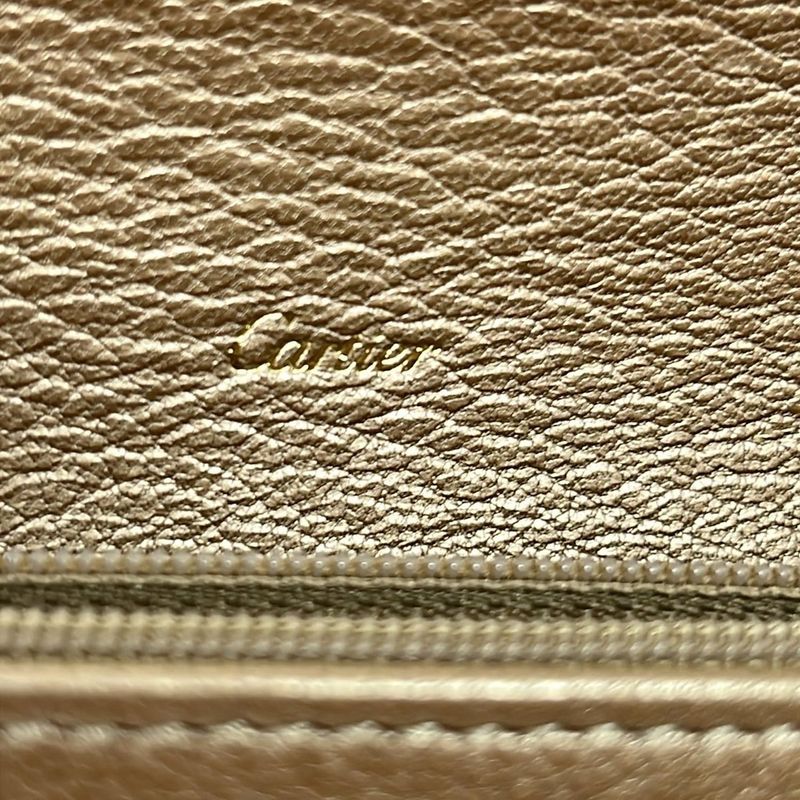 Cartier Long Wallet Love Gold Leather