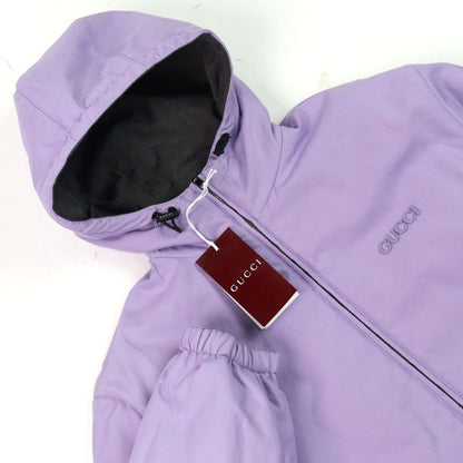 Gucci 24AW 795697 GG Nylon Logo Embroidery Reversible Hooded Padded Jacket