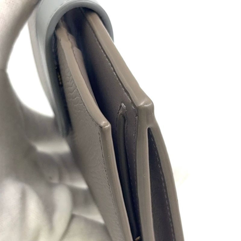 Celine Medium Strap Wallet Leather Gray Beige And Light Blue Wallet