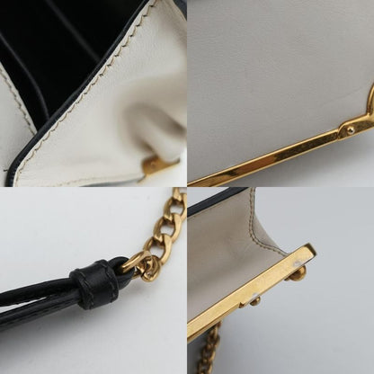 Prada City Calf Astrology Cahier White/black Saffianoleather X Leather 25