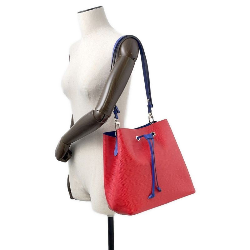 Louis Vuitton Handbag Epi NeoNoe 2-Way Red Coquelicot Blue