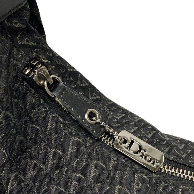 Dior/christian Dior Shoulder Bag Street Chictrotter Black And Gray Leather