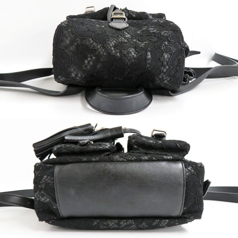 Saint Laurent Rucksack Festival Backpack 421943 Lace Black Fringe