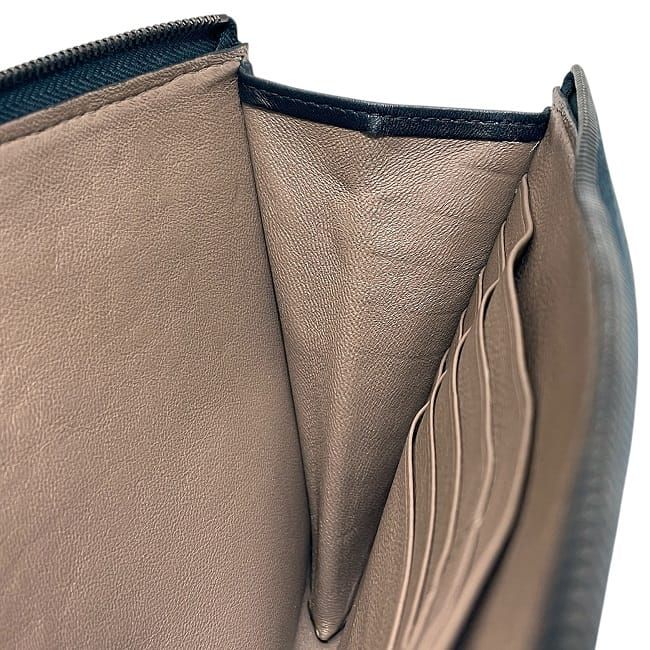 Bottega Veneta Lshaped Zipper Document Case Blueblack