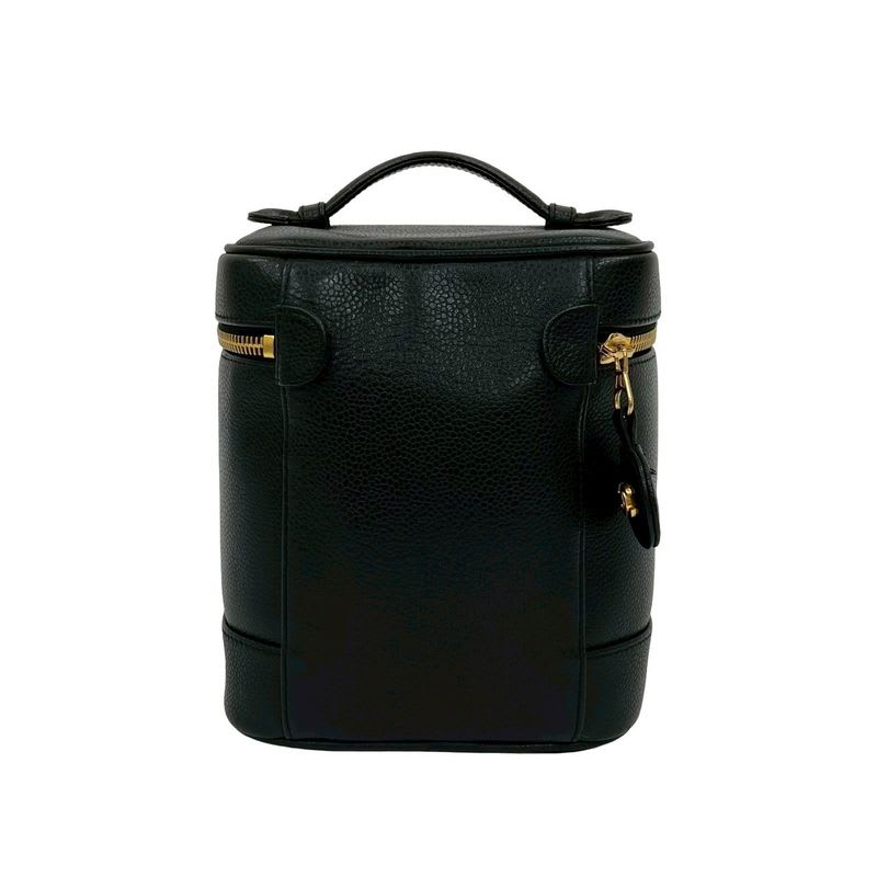 Chanel Chanel Caviar Leather Vanity Bag Mini Handbag Black 28298