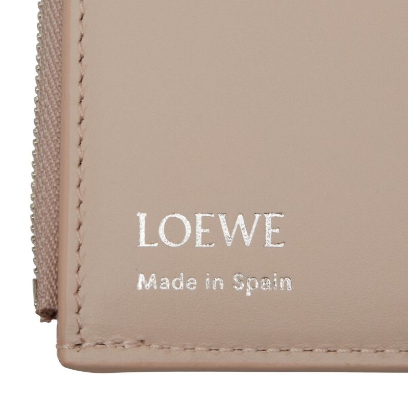 Loewe Pebble Vertical Wallet Small Pink Leather Women Loewe