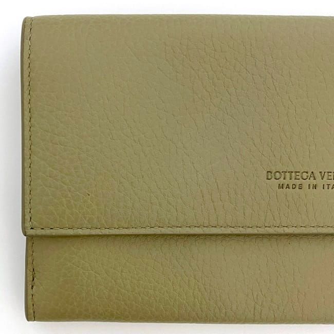 Bottega Veneta Long Fold Wallet Ec21351 Beige Khaki
