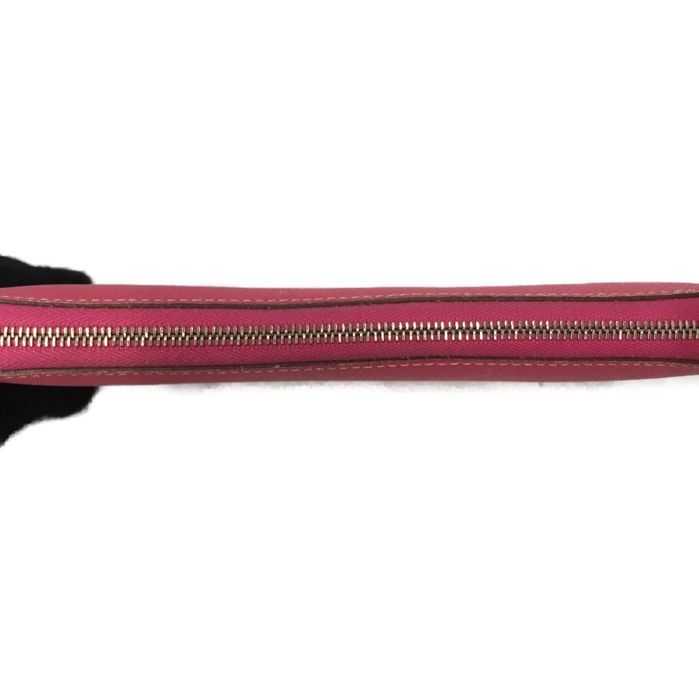 Hermes Azap Classic Leather Long Wallet Pink