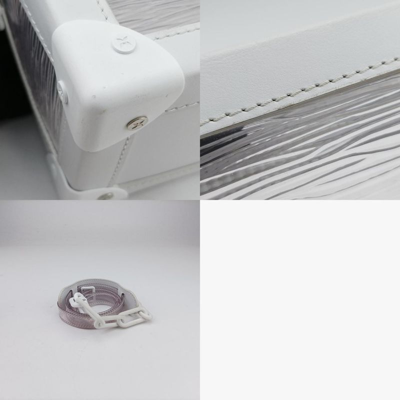 Louis Vuitton Soft Trunk Transparent X White Epi Plat Jouge M55602 Du3199